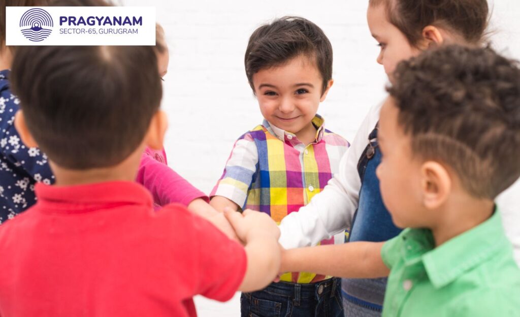 Students in a group Children in a group